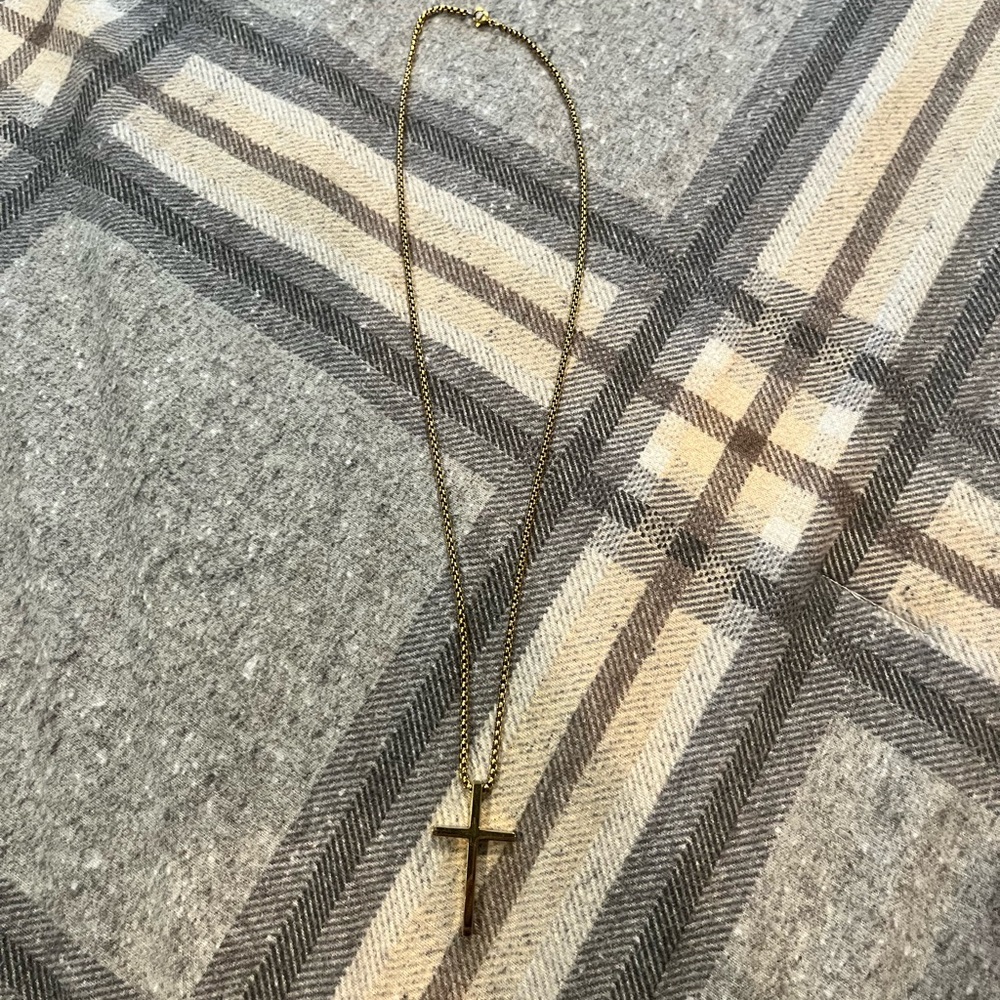 Men’s Enforce Gold Cross Necklace